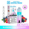 Aura Bar 10000 Disposable Vape By Crystal Prime - Pack of 5 - Blueberry Sour Raspberry