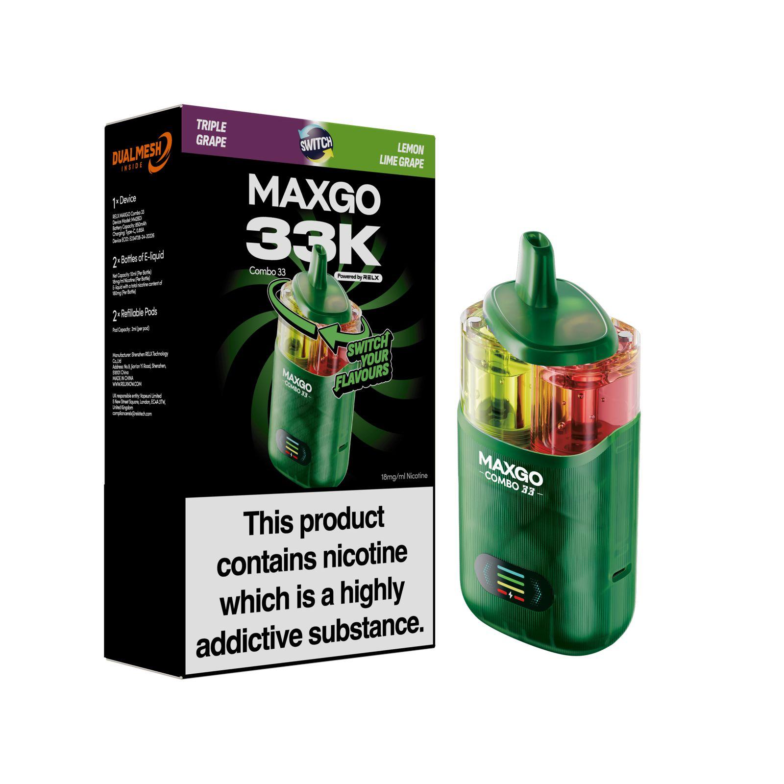Buy Bulk Relx Maxgo 33k Prefilled Pod Vape Kit - Pack of 3 at Lowest Wholesale Price ! Vape Wholesale Hub Buy Bulk Relx Maxgo 33k Prefilled Pod Vape Kit - Pack of 3 at Lowest Wholesale Price ! Vape Wholesale Hub