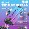 The Bling Ultra Plus 30k Prefilled Vape Pod Kit - Box of 5 - Blackcurrant Cotton Candy/Blue Raspberry