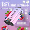 The Bling Ultra Plus 30k Prefilled Vape Pod Kit - Box of 5 - Blueberry Cotton Candy/Raspberry Cotton Candy