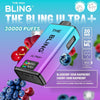 The Bling Ultra Plus 30k Prefilled Vape Pod Kit - Box of 5 - Blueberry Sour Raspberry/Cherry Sour Raspberry